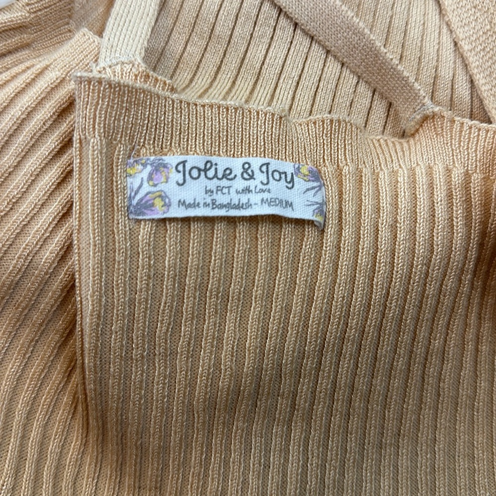 Jolie & Joy Tie Front Ribbed Tank Size Medium - Picture 3 of 4